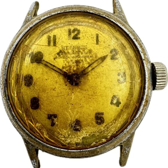 Vintage Helbros Vidar 17 Jewel Men's Mechanical Wristwatch Swiss Frankenstein - Picture 1 of 6